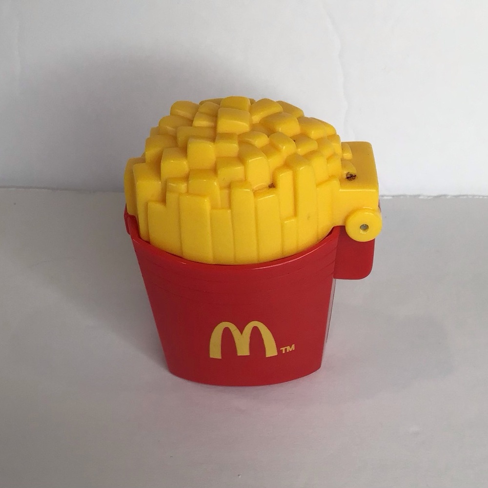 McDonald's Bright Red and Yellow Spinner Fry Happy Meal Toy